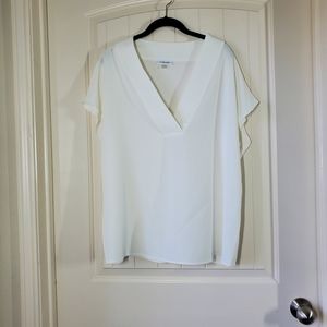 Calvin Klein white sheer top size XL